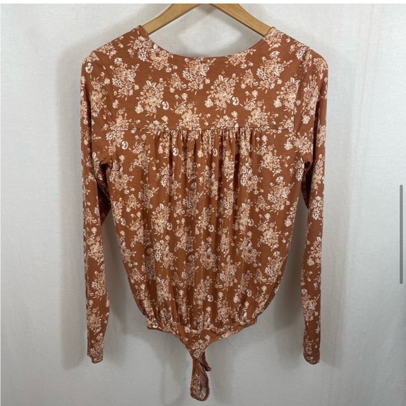 Free People Intimately Turnt Floral Print Bodysuit in Copper - Picture 4 of 5